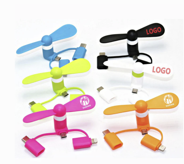 Custom 3 in 1 Mini Phone Fans